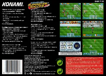 International Superstar Soccer (Europe) box cover back